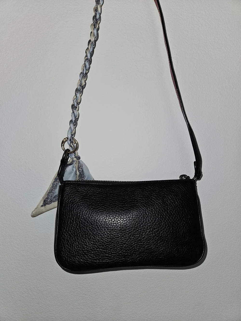COACH Nolita 19 Black Leather Rainbow Logo Shoulder Bag